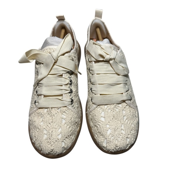 PureSole Imily Sneakers Natural Lace Crochet Women's Size 8.5 M NEW in Box - Picture 3 of 6